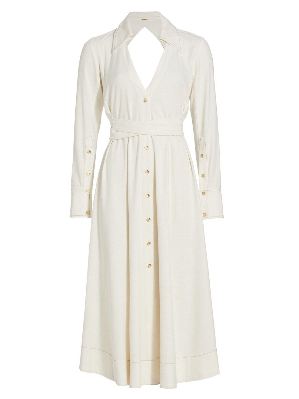 Nyle Belted Cut-Out Shirtdress | Saks Fifth Avenue