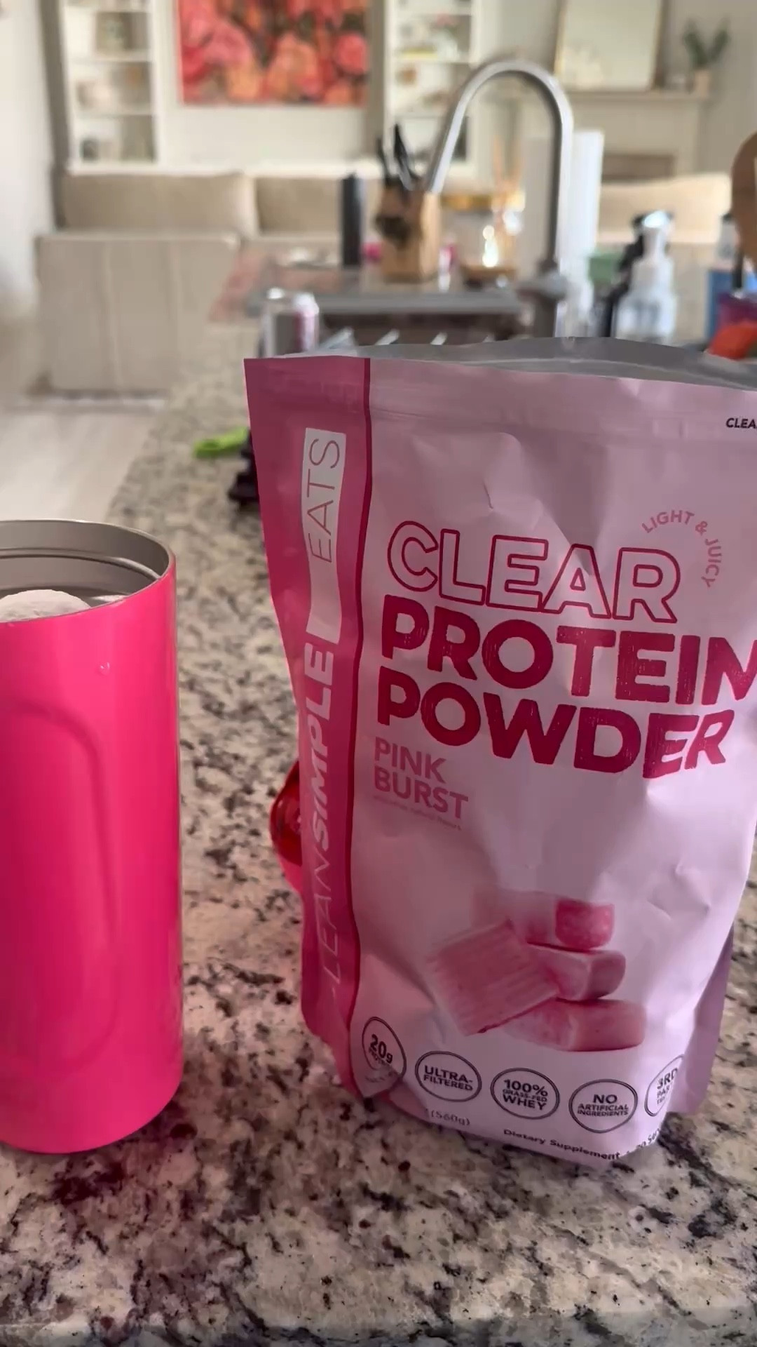 Clear protein powder! 

#LTKfitnessgoals #LTKHome #LTKfoodie