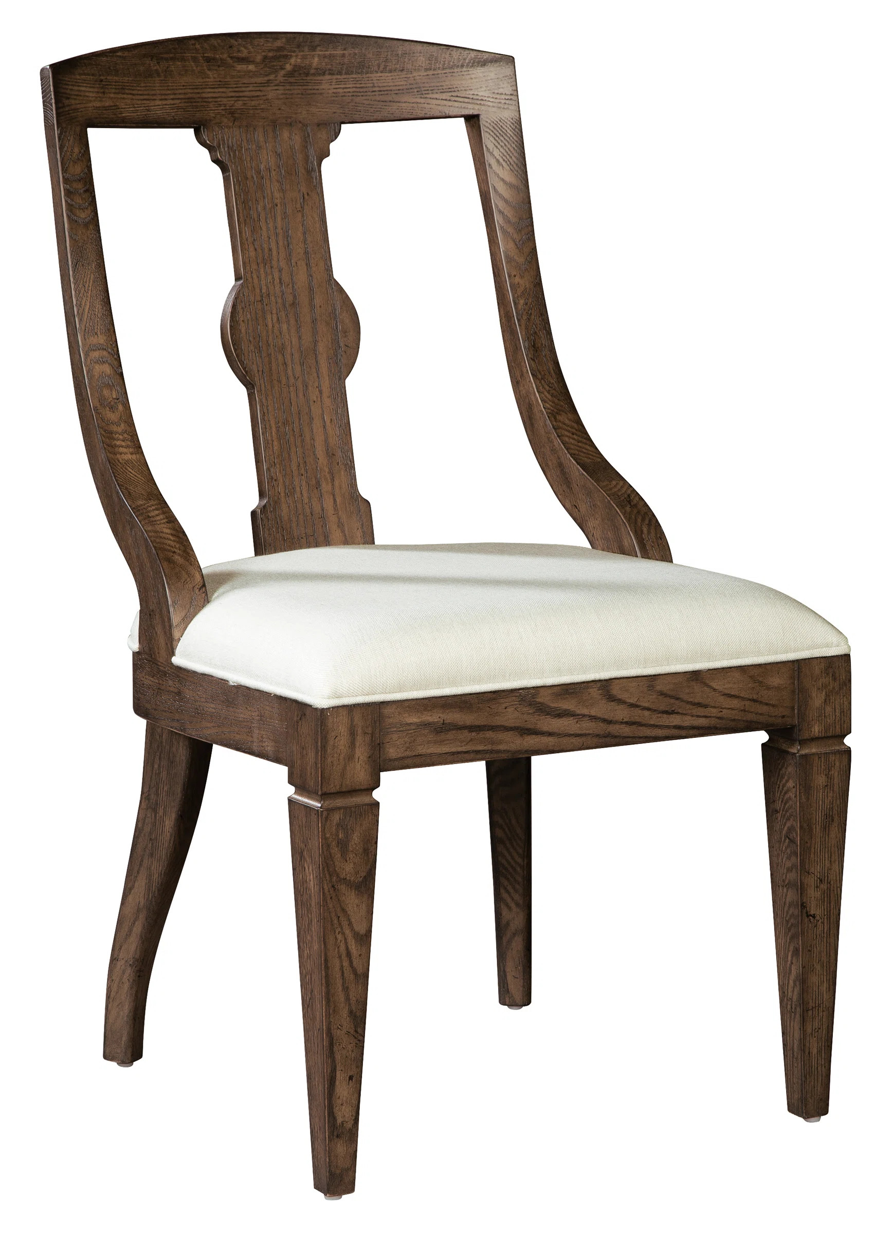 Mcgary 20'' H Linen Upholstered Oak Side Chair | Wayfair North America