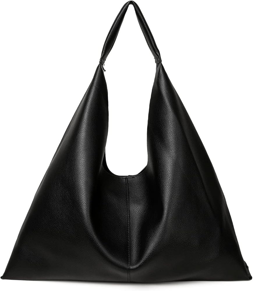 Leather Tote Bag, Oversized Hobo Bags, Large Tote Bag for Women Work, Vegan Leather Handbags Trav... | Amazon (US)