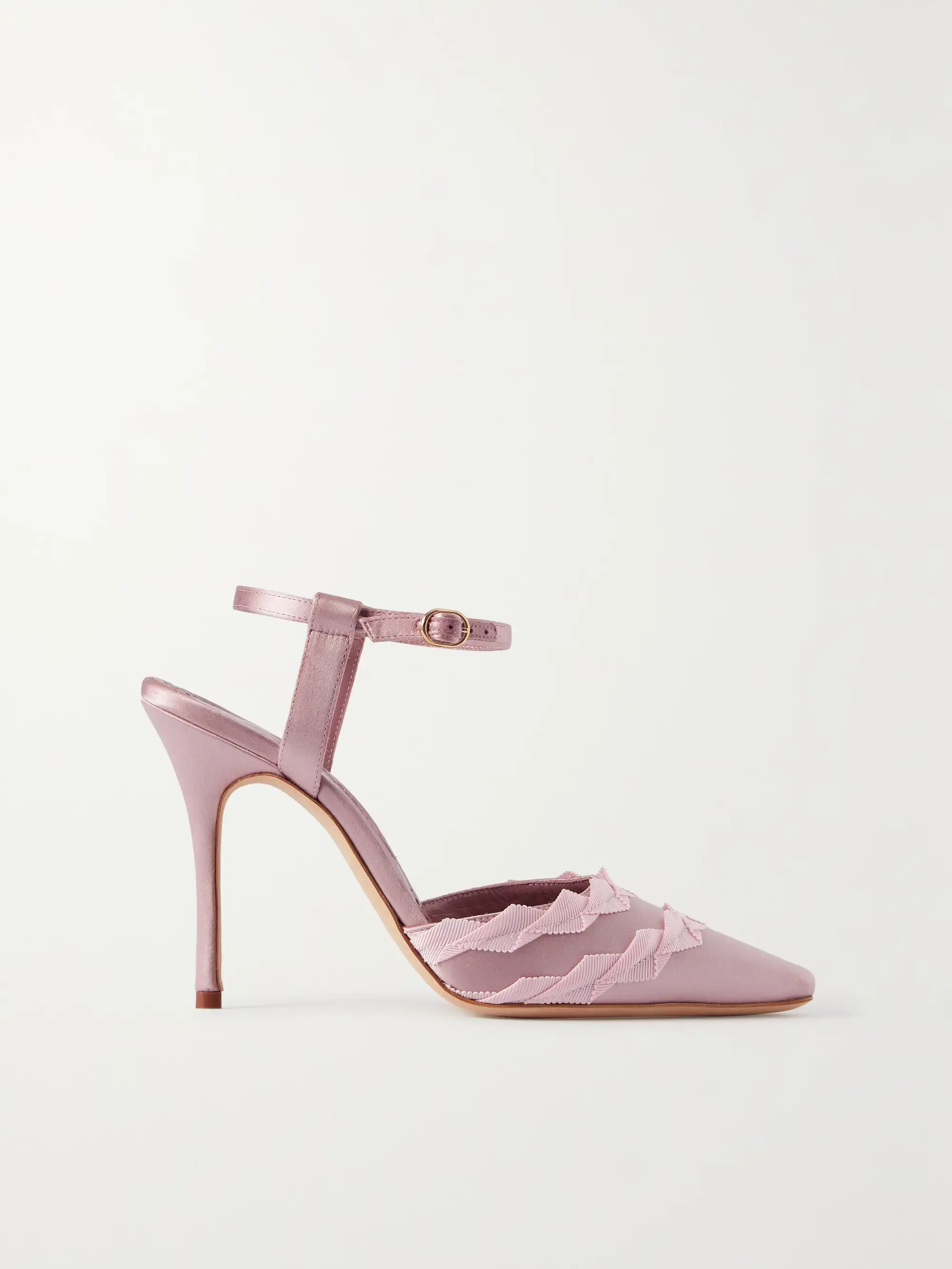 Ayma 105 grosgrain-trimmed satin pumps | NET-A-PORTER (US)