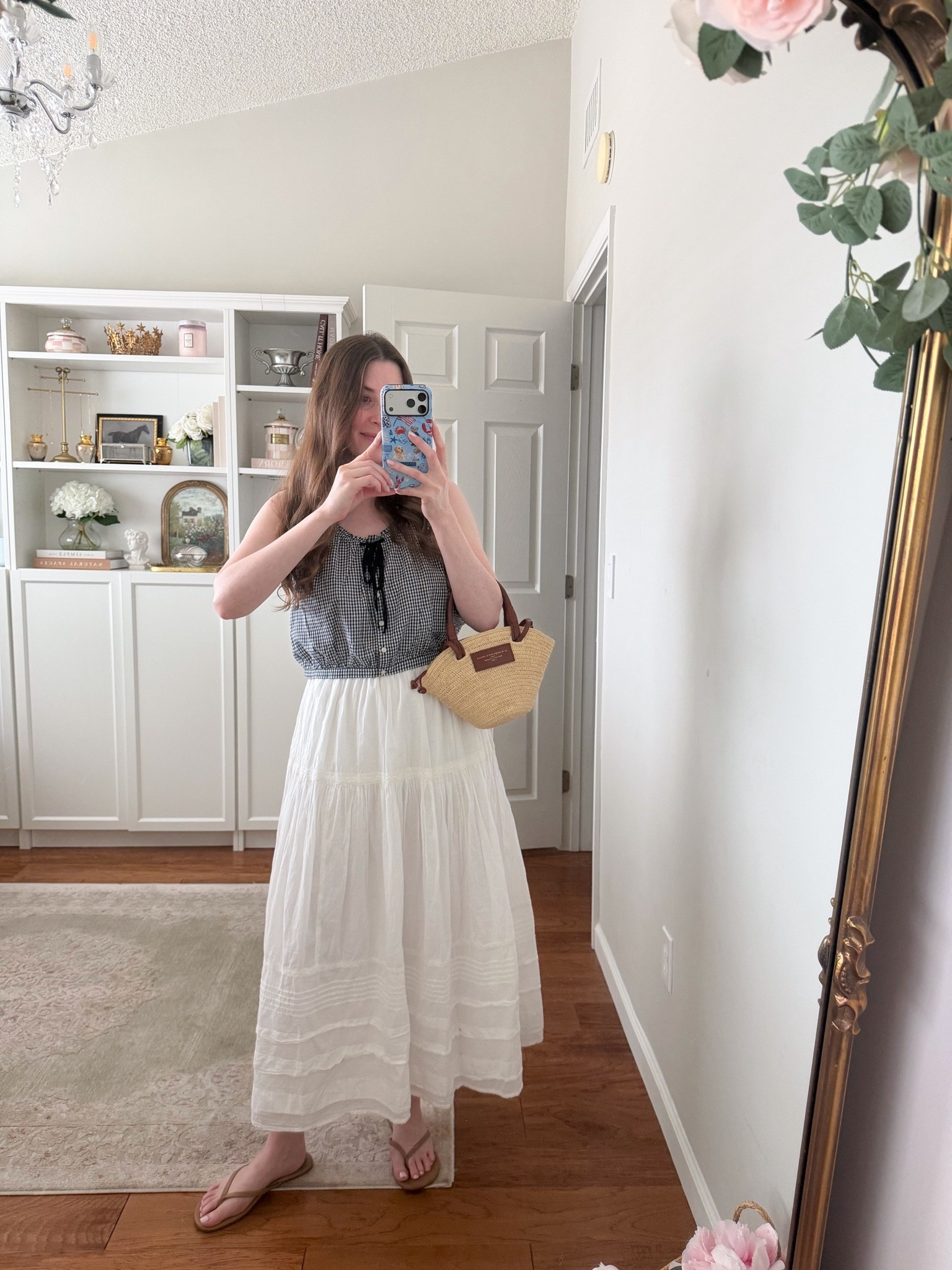 Cotton midi skirt on sale 🤍 size XS