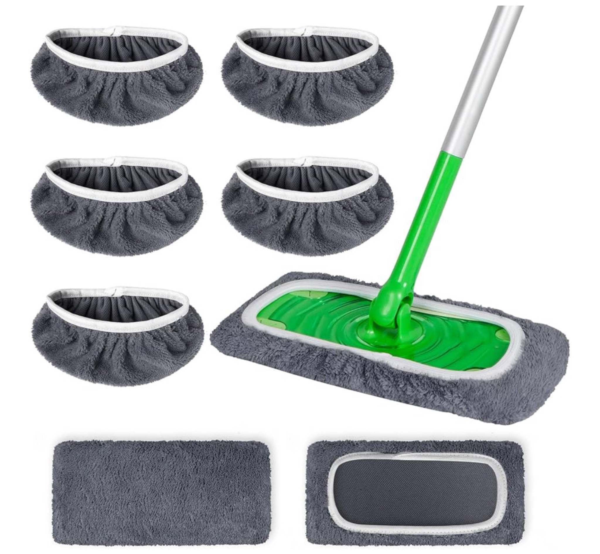 5 Pack Reusable 100% Cotton Mop Pads Compatible with Swiffer Sweeper Mop, Wet and Dry Flat mop Cover, Washable Mop Pads for Surface/Hardwood Floor Cleaning (Mop is Not Included)

#LTKHome