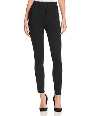 J Brand Natasha Sky High Skinny Jeans in Seriously Black | Bloomingdale's (US)