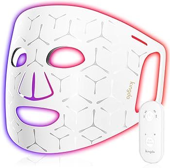 KINGDO Red Light Therapy for Face, Cordless Near-infrared 850nm Infrared Led Face Mask, Portable ... | Amazon (US)