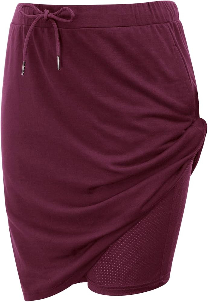 JACK SMITH Women's Stretchy Knee Length Skirts Athletic Skorts for Woman Drawstring Waist with Me... | Amazon (US)