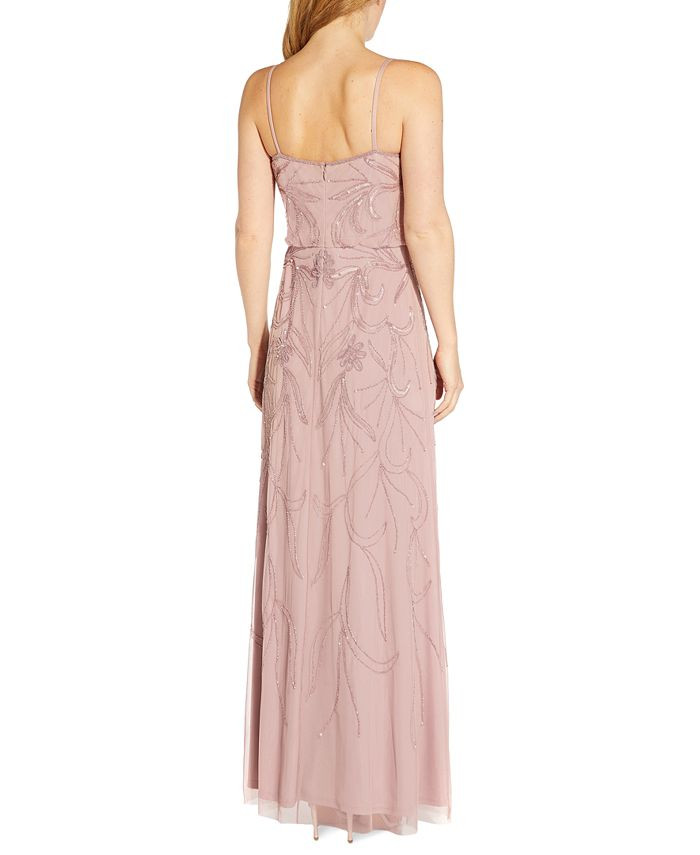 Adrianna Papell Skinny Strap Sequin Gown & Reviews - Dresses - Women - Macy's | Macys (US)
