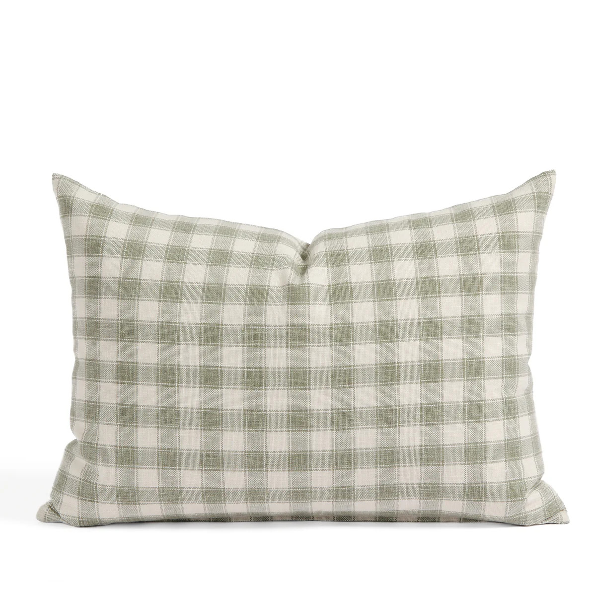 Emmett Plaid 14x20 Lumbar Pillow, Sage | Tonic Living