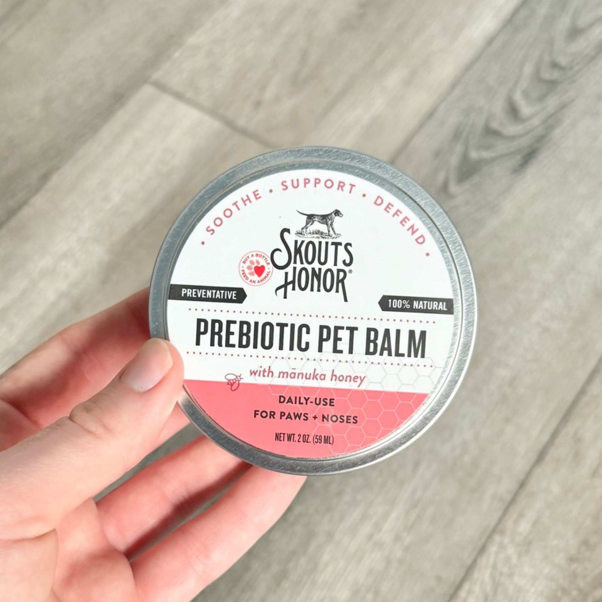 I use this on sight after every bath or on the bottom of her
feet after I trim her nails. Plus is great in the winter during dryer months.

@skoutshonor
Prebiotic Pet Balm
$17.49