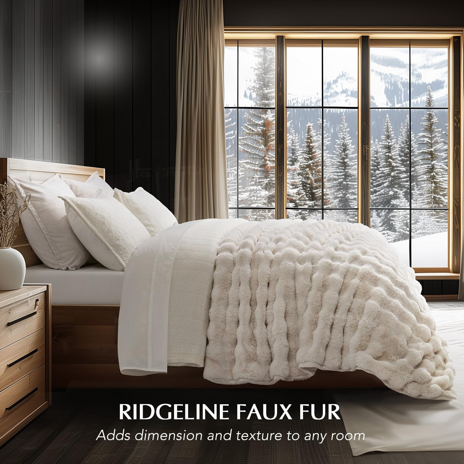 EverGrace Ultra Soft Luxury Fluffy Faux Rabbit Fur Throw Blanket, Thick Warm Bubble Throw for Bed... | Amazon (US)