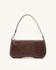 Eva Shoulder Handbag - Brown Croc | JW PEI US