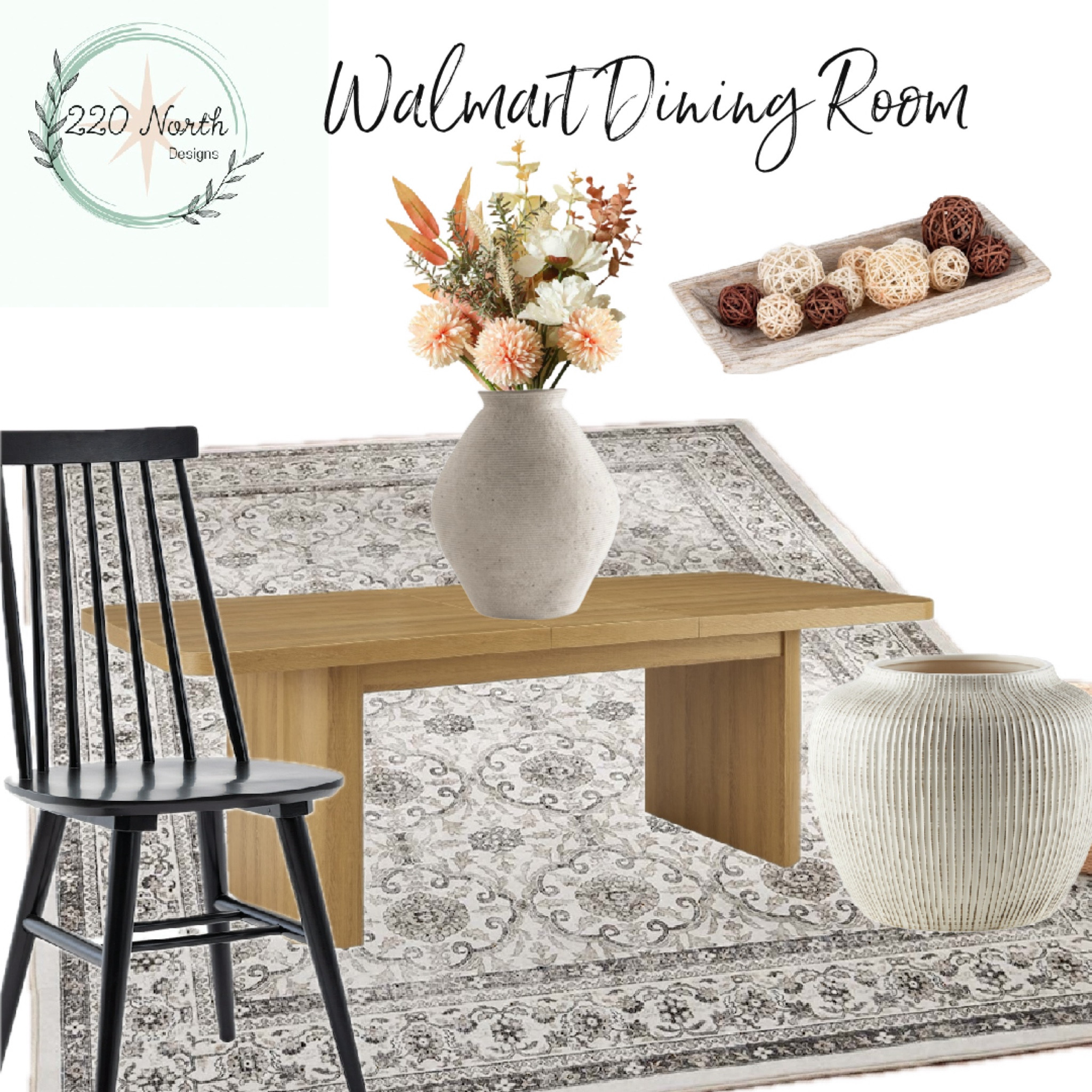 Walmart Dining Room Vision Board

Walmart home decor, home decor, Walmart finds, budget friendly finds, neutral decor, dining room table, dining room chairs, vases, spring florals, area rug, dining room ideas, styling, home 

#LTKstyletip #LTKhome 

#LTKU