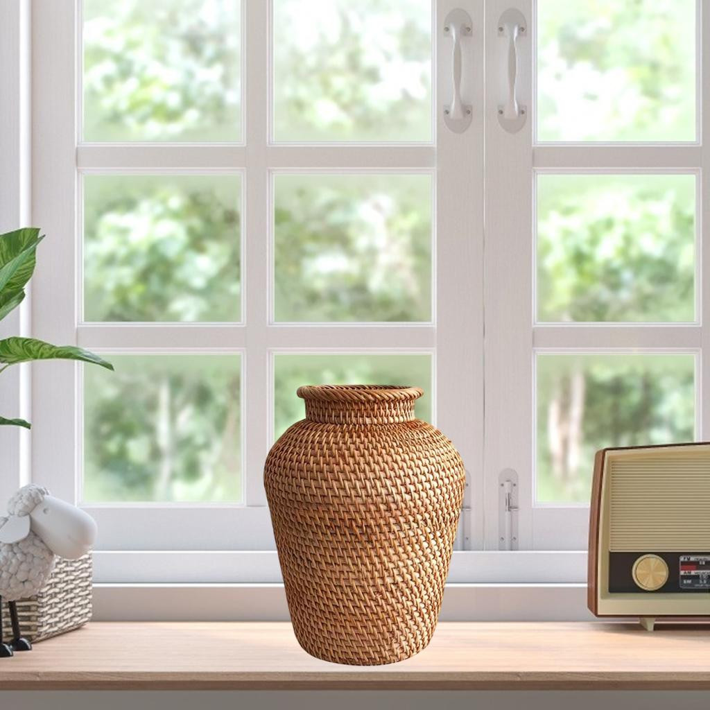 Rattan Vase Flower Pot Holder Plant Storage Wicker Vases Decor | Walmart (US)