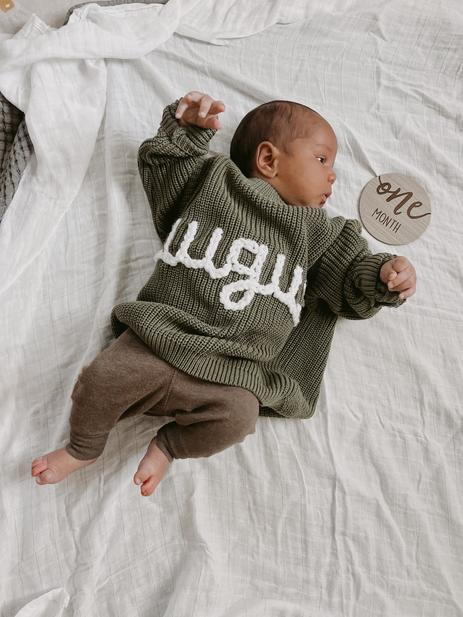 Everything you need for a monthly baby photoshoot. The wooden month discs & a cute blanket 🤍

#LTKbaby #LTKbump #LTKhome