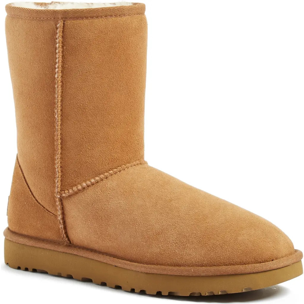 UGG(r) Classic II Genuine Shearling Lined Short Boot in Chestnut Suede at Nordstrom, Size 9 | Nordstrom