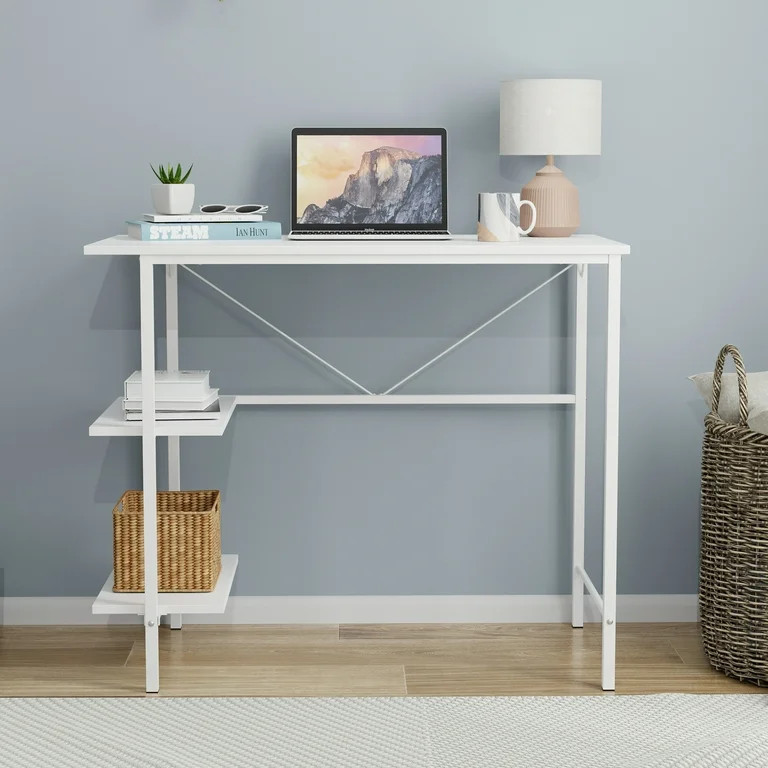 Mainstays Pierce 30 inch Tall Storage Desk, White | Walmart (US)