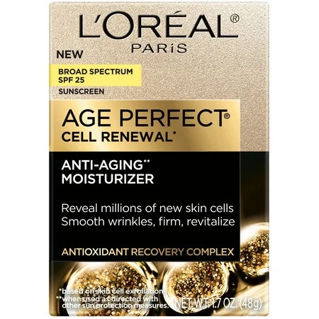 L Oreal Paris Age Perfect Cell Renewal Anti-Aging Day Moisturizer SPF 25 1.7 oz | Walmart (US)