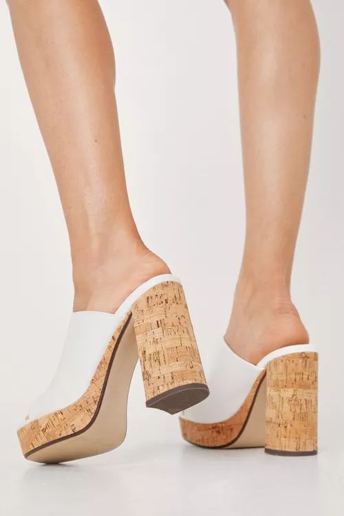 Not What You Cork Heeled Mules | Nasty Gal (US)