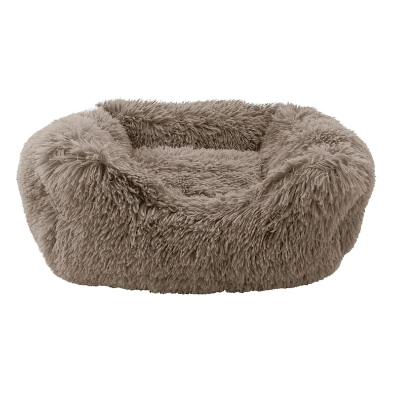 Brown Eyelash Pet Cuddler Bed, 24" | At Home