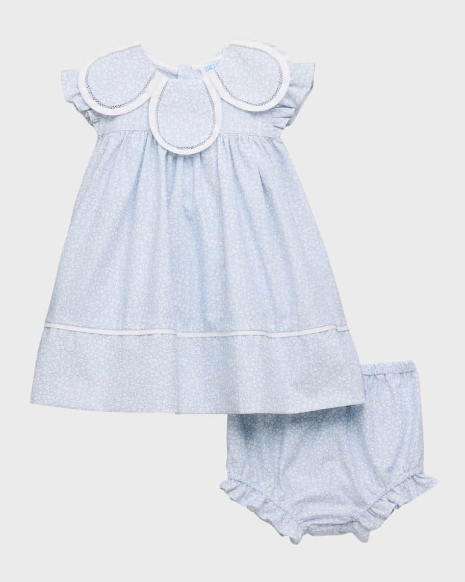 Luli & Me Girl's Petal Float Dress with Bloomers, Size 6M-24M | Neiman Marcus