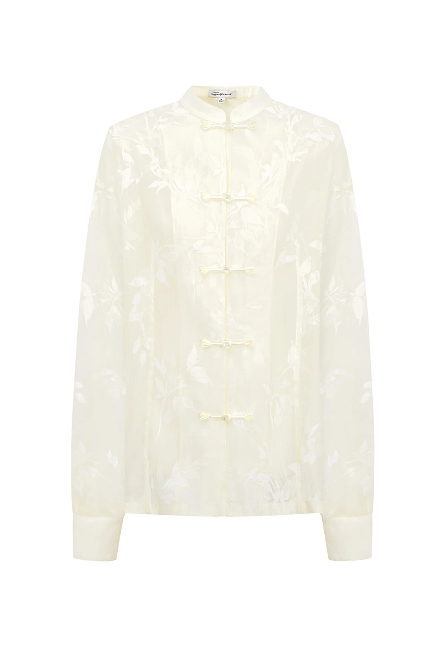 New Chinese-Style Shirt with Willow Branch Print | SELFWHO