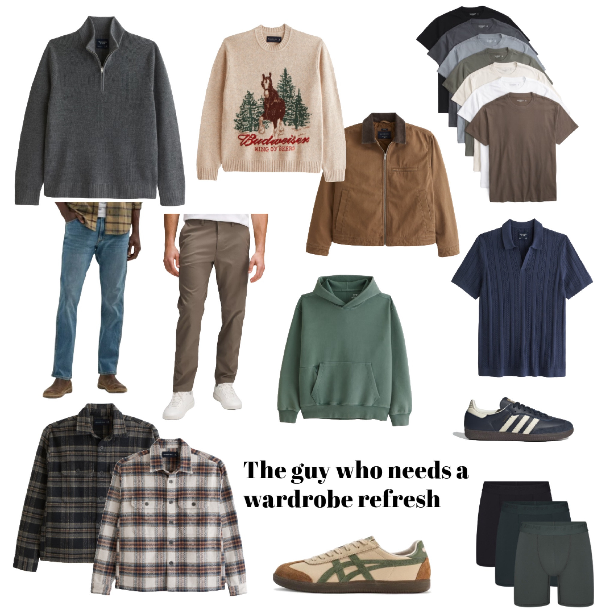 For the man who needs some new clothing to improve their wardrobe 🫶🏼 #giftguideformen #mengiftguide #guywishlist 

#LTKStyleTip #LTKHoliday #LTKGiftGuide