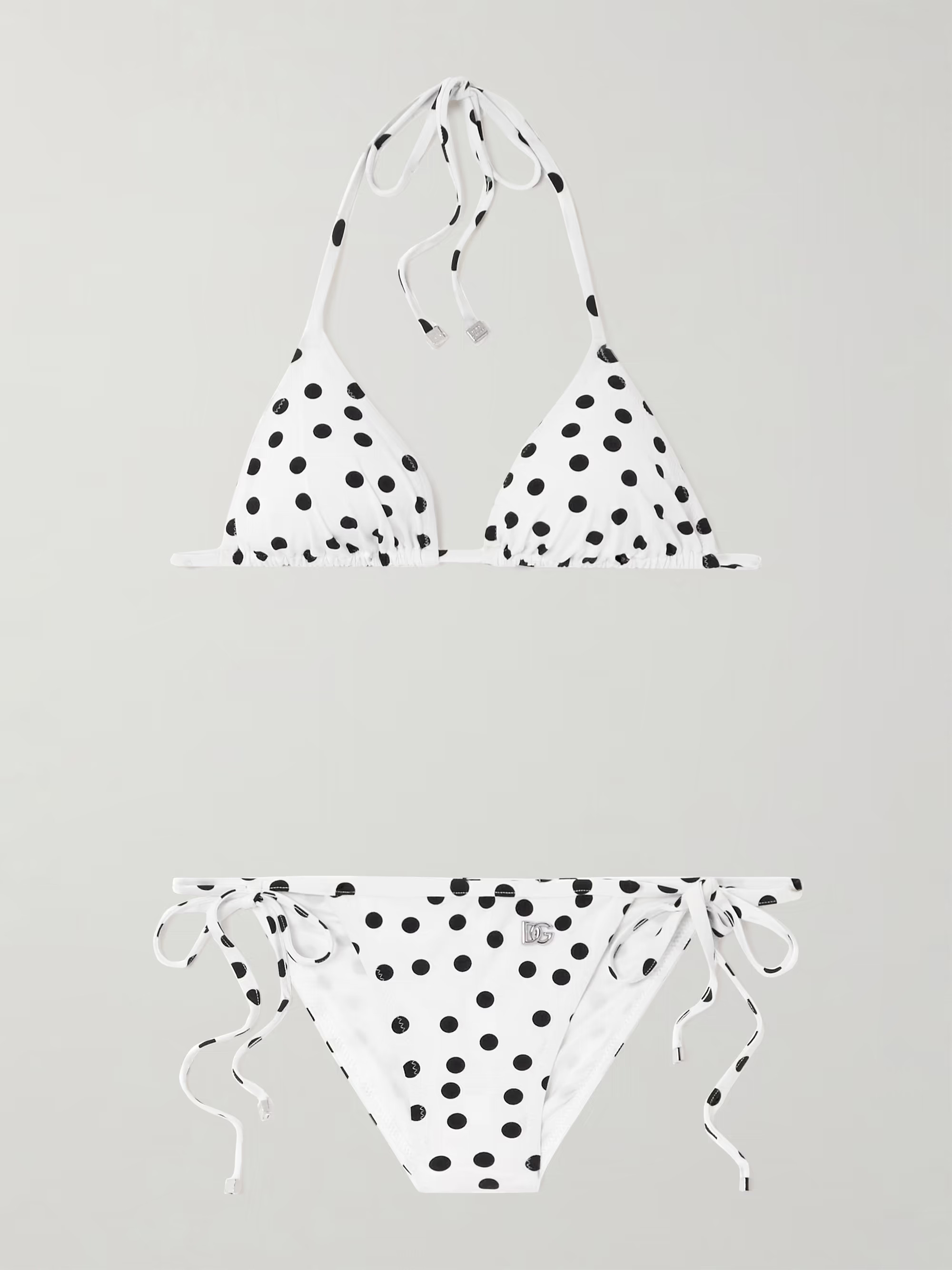 Embellished polka-dot triangle bikini | NET-A-PORTER (UK & EU)