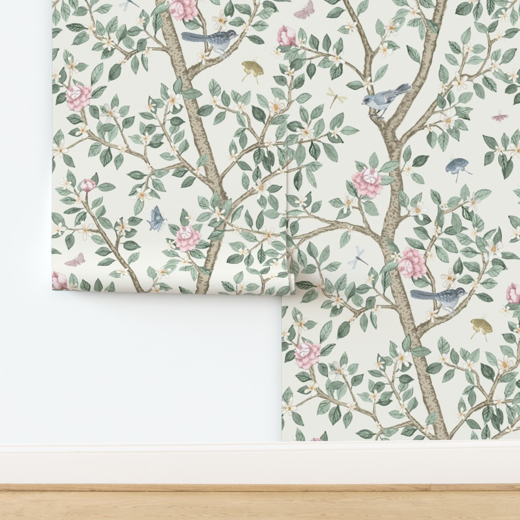 Custom Robyn Elsie's Garden Wallpaper | Spoonflower | Spoonflower