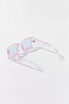 Garcelle Translucent Rectangle Sunglasses | Urban Outfitters (US and RoW)