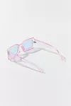 Garcelle Translucent Rectangle Sunglasses | Urban Outfitters (US and RoW)