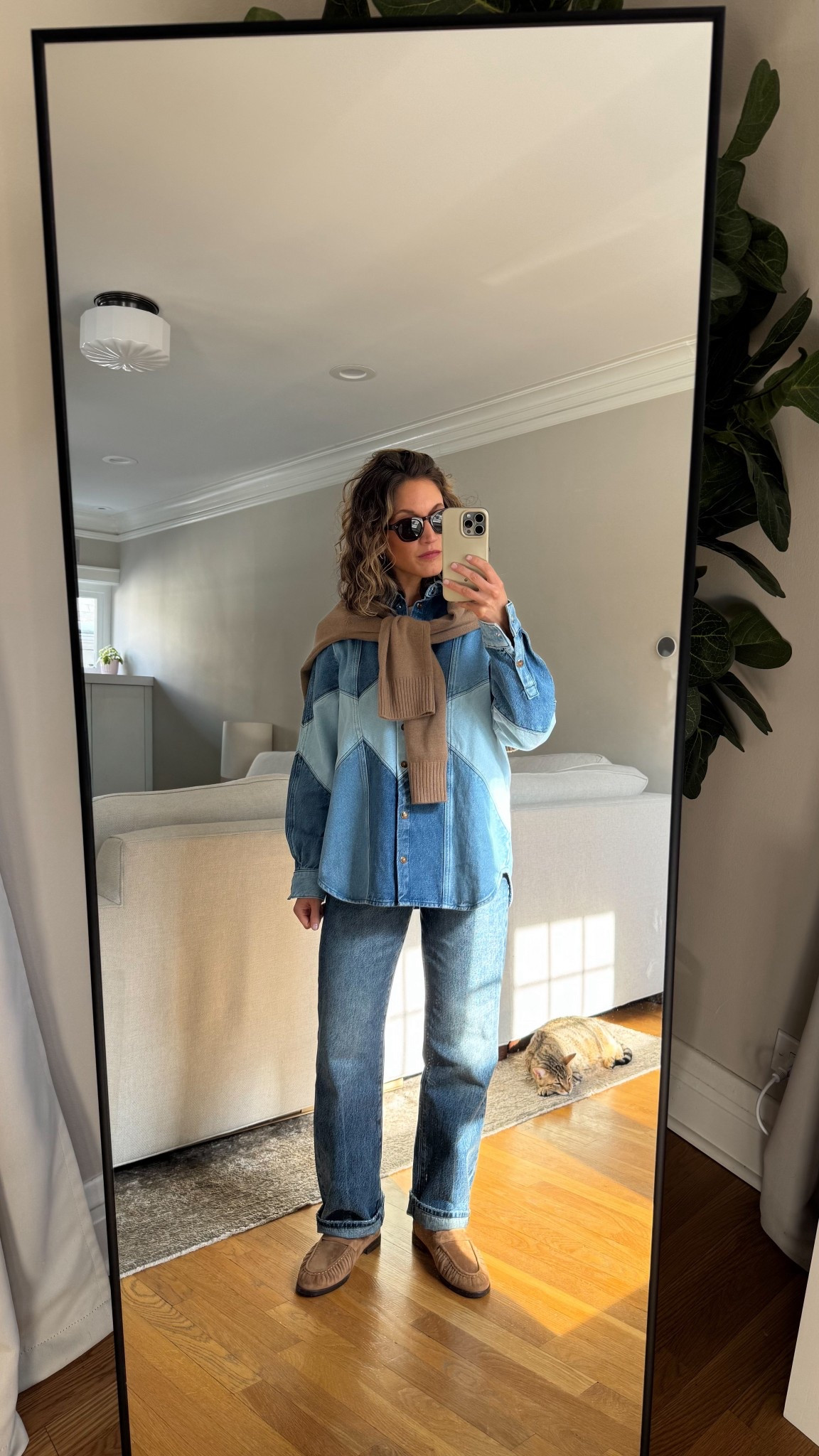 Look of the Day // 2.9.26

Madewell tee (under), XS, consider sizing up, runs a bit small. Sézane denim shirt, sold old, linking similar too. Quince sweater, XS, TTS for an oversized fit. Pistola jeans, 25, I took my larger size for a relaxed fit. Bared Footwear loafers, TTS. Quince sunglasses. Quince earrings  

#LTKootd #LTKPetite #LTKOver40