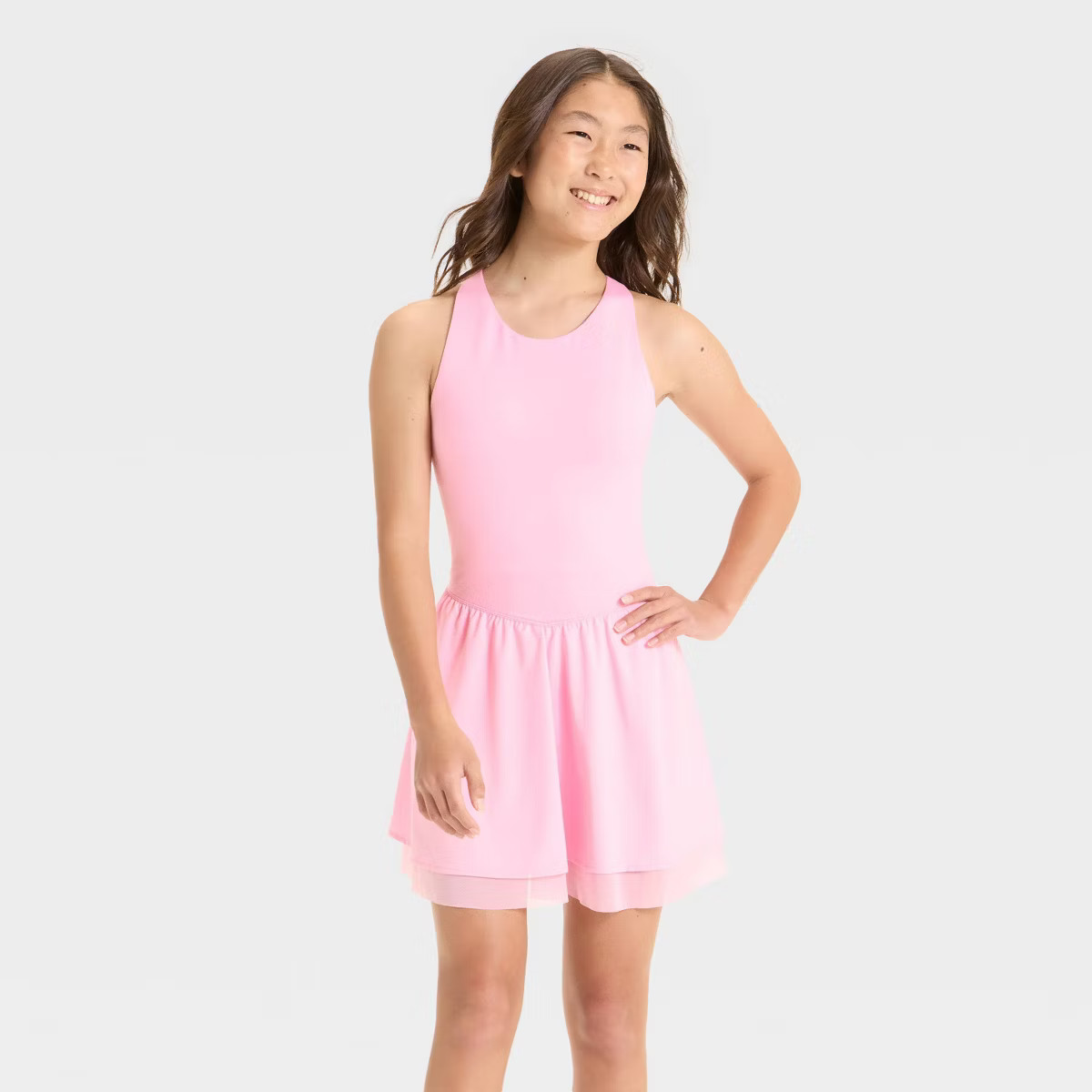 Girls' Knit Double Layer Dress - All In Motion™ | Target