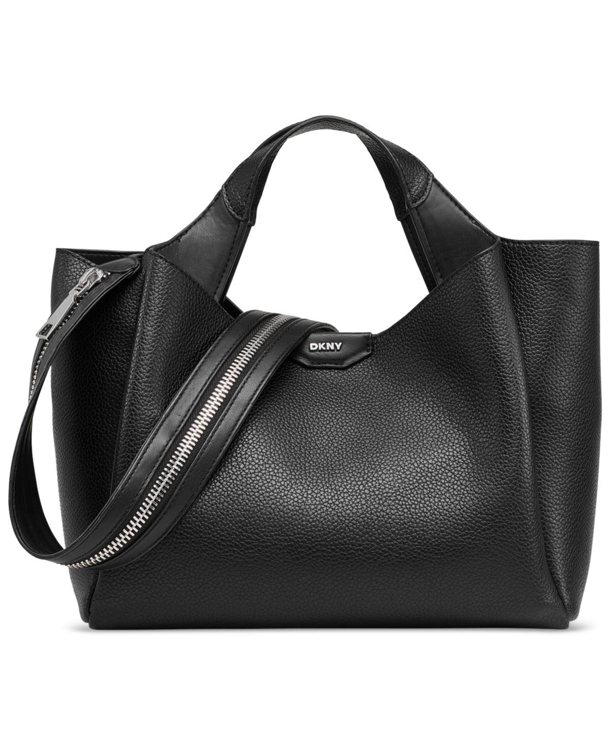 Dkny Willa Top Handle Satchel Bag - Black/silver | Macy's