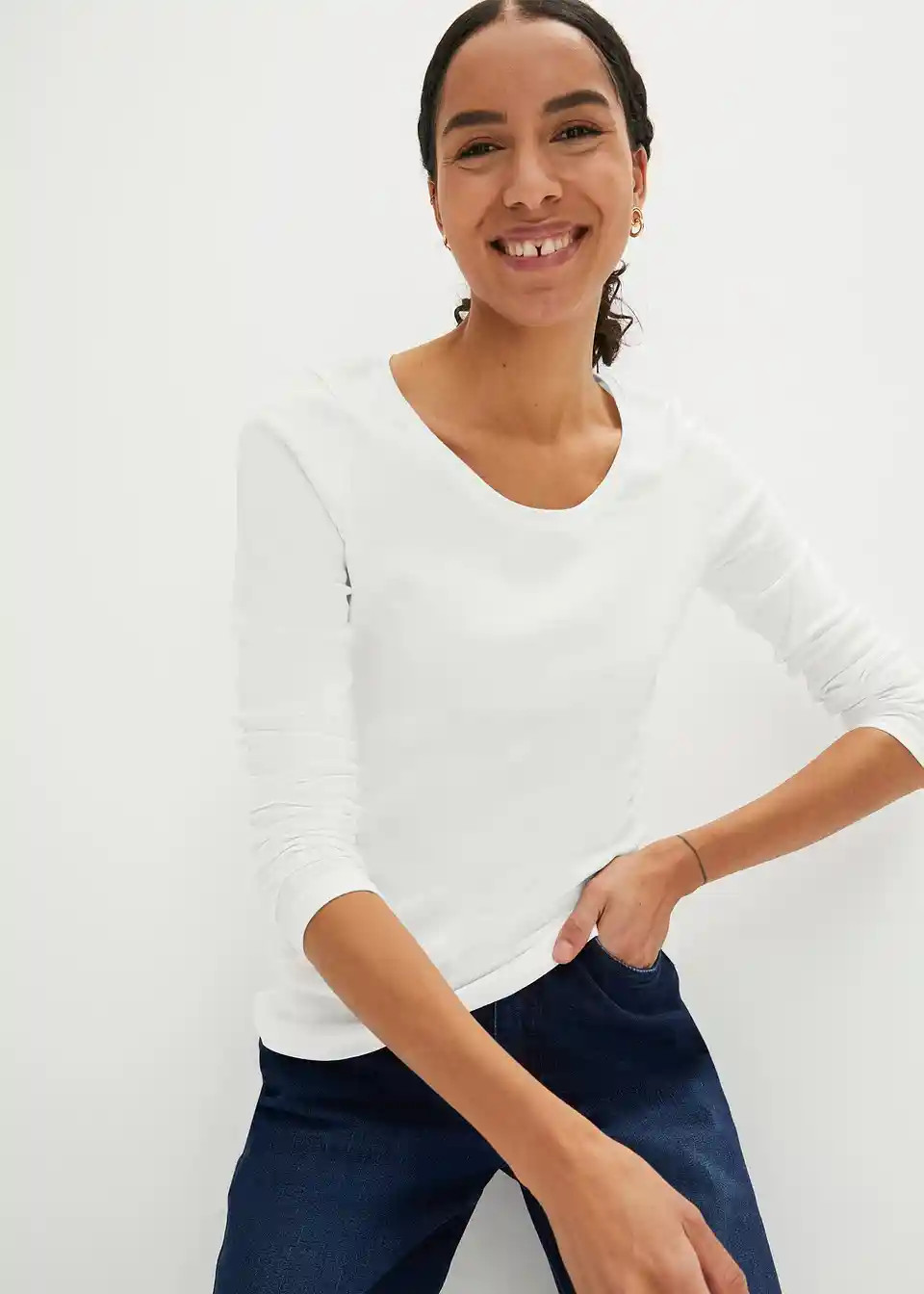 Langarmshirt aus reiner Bio-Baumwolle | Bonprix DE