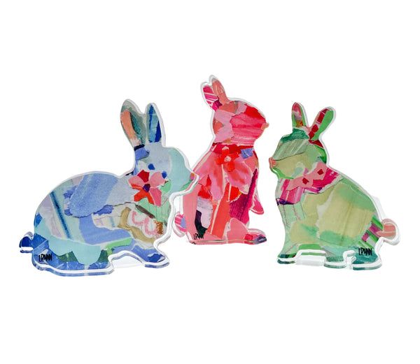 Lauren Dunn Acrylic Bunnies in Color | Fig and Dove