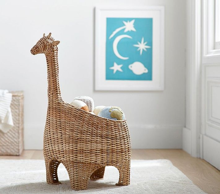Giraffe Shaped Wicker Basket | Pottery Barn (US)