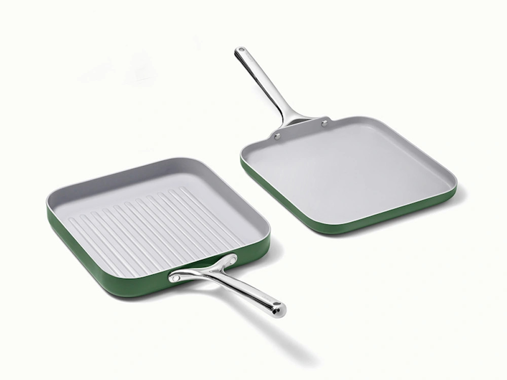 Square Pan Duo | Non-Toxic Coating for Grilling and Frying | Caraway | Caraway