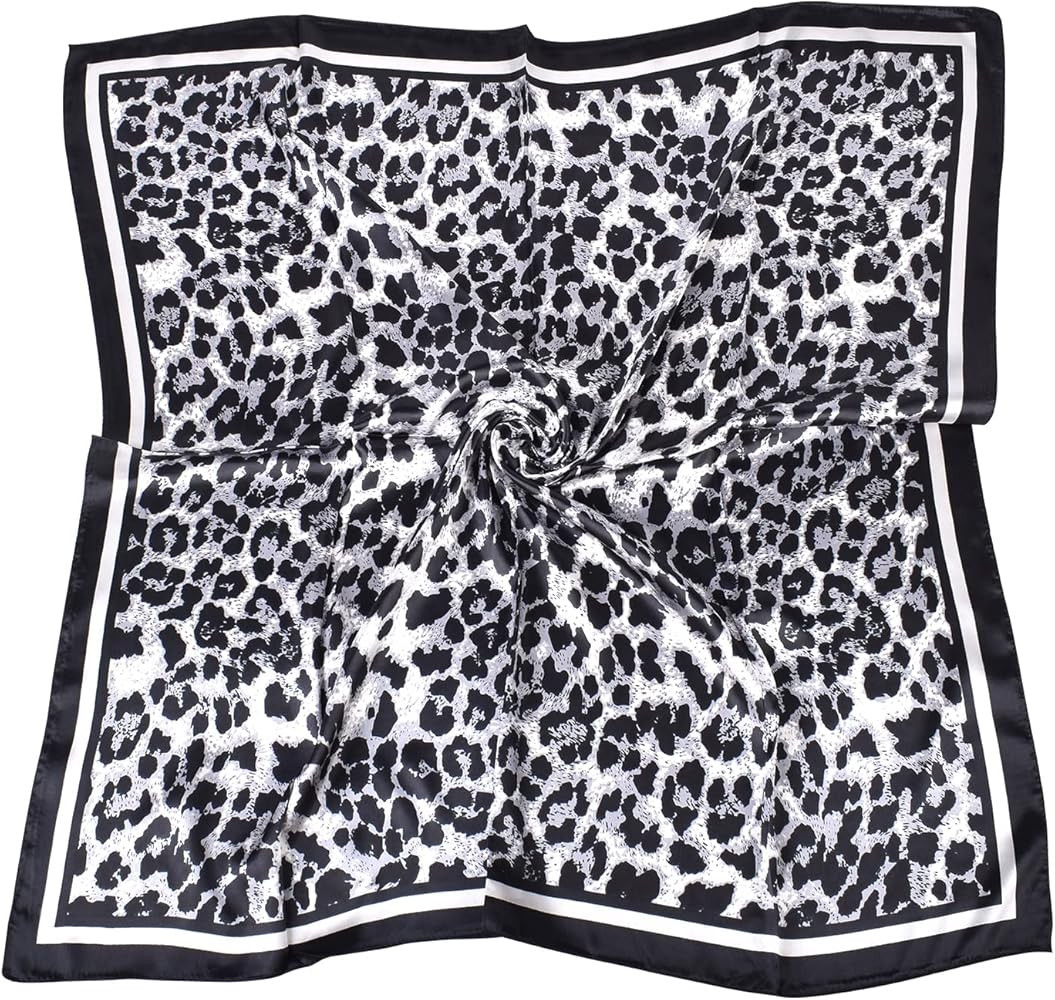 35 x 35 Women's Fashion Pattern Large Square Silk Like Hair Scarf Head Sleeping Wrap Satin Neck B... | Amazon (US)