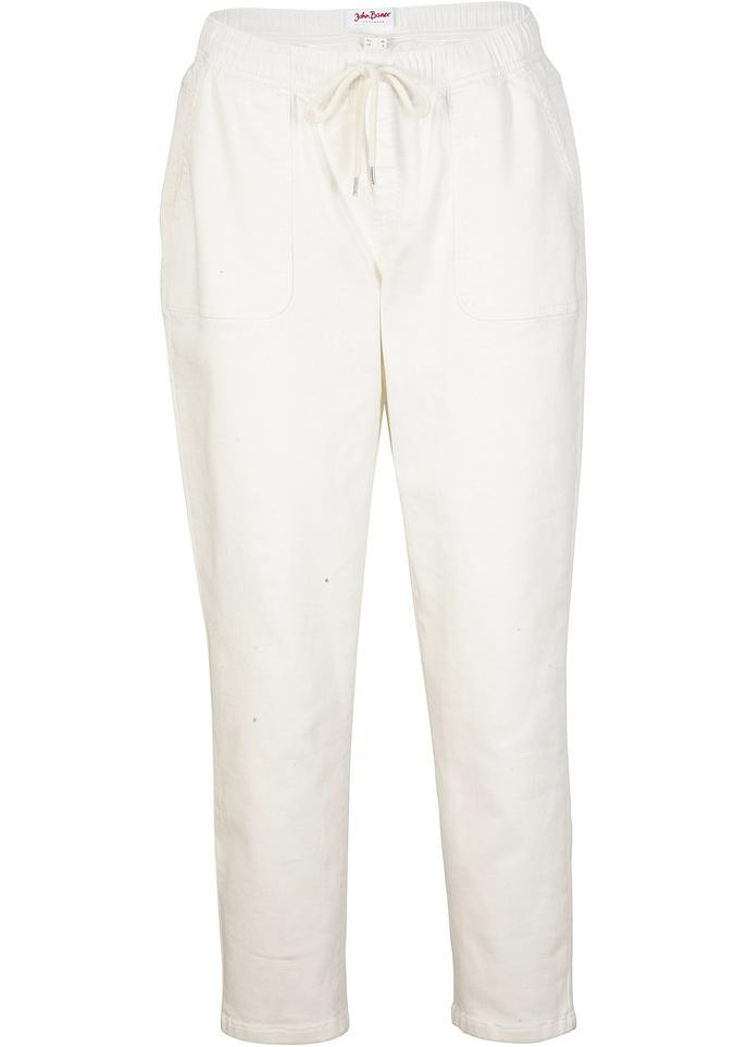 Lässige Jeans-Jogger mit bequemen Bündchen - weiß, Normal - Damen | Bonprix DE