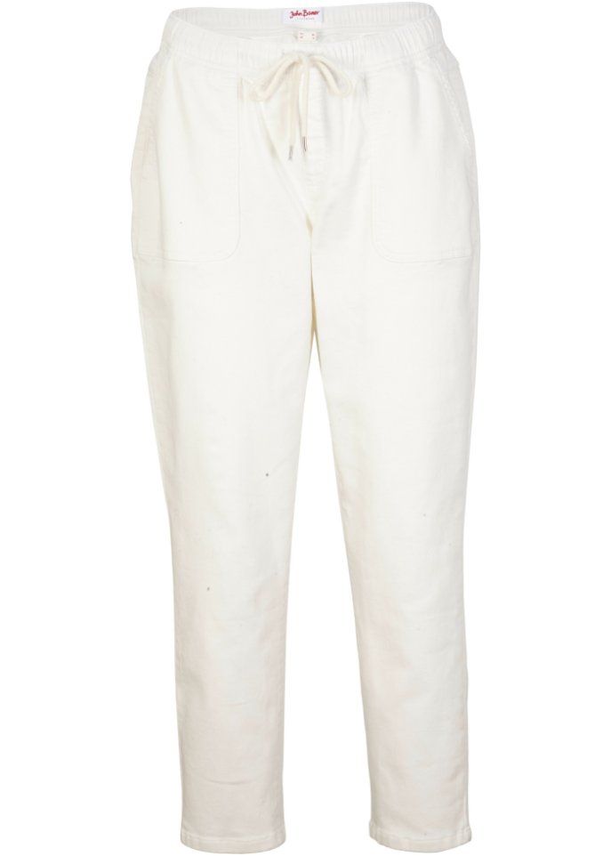 Lässige Jeans-Jogger mit bequemen Bündchen - weiß, Normal - Damen | Bonprix DE