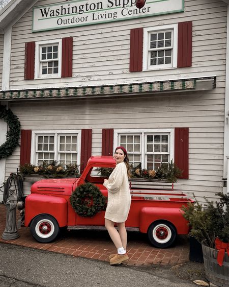 Feeling like Rory Gilmore in this sweater dress! Perfect look to visit the Gilmore Girls towns this in Connecticut 

#LTKHoliday #LTKSeasonal #LTKmidsize