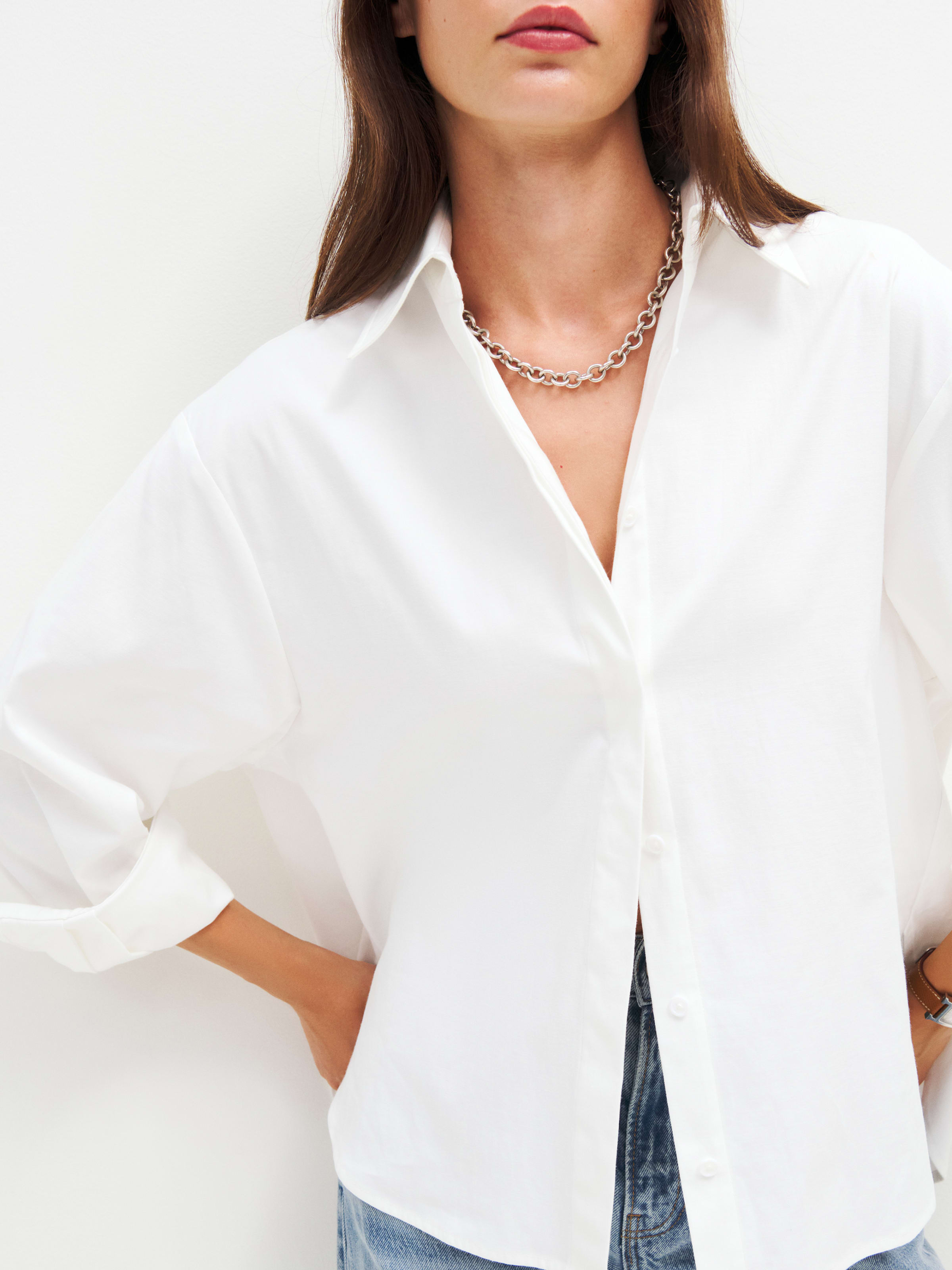 Andy Oversized Shirt | Reformation (Global)