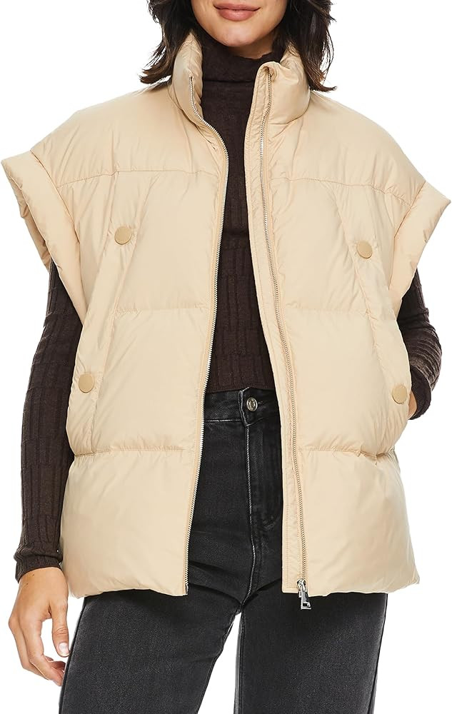 Orolay Women's Puffer Down Vest Oversized Warm Sleeveless Jacket Fashion Quilted Outerwear Gilet ... | Amazon (US)