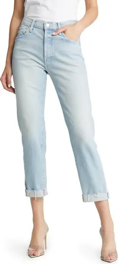 The Scrapper Mid Rise Frayed Cuff Ankle Jeans | Nordstrom