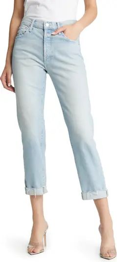 The Scrapper Mid Rise Frayed Cuff Ankle Jeans | Nordstrom