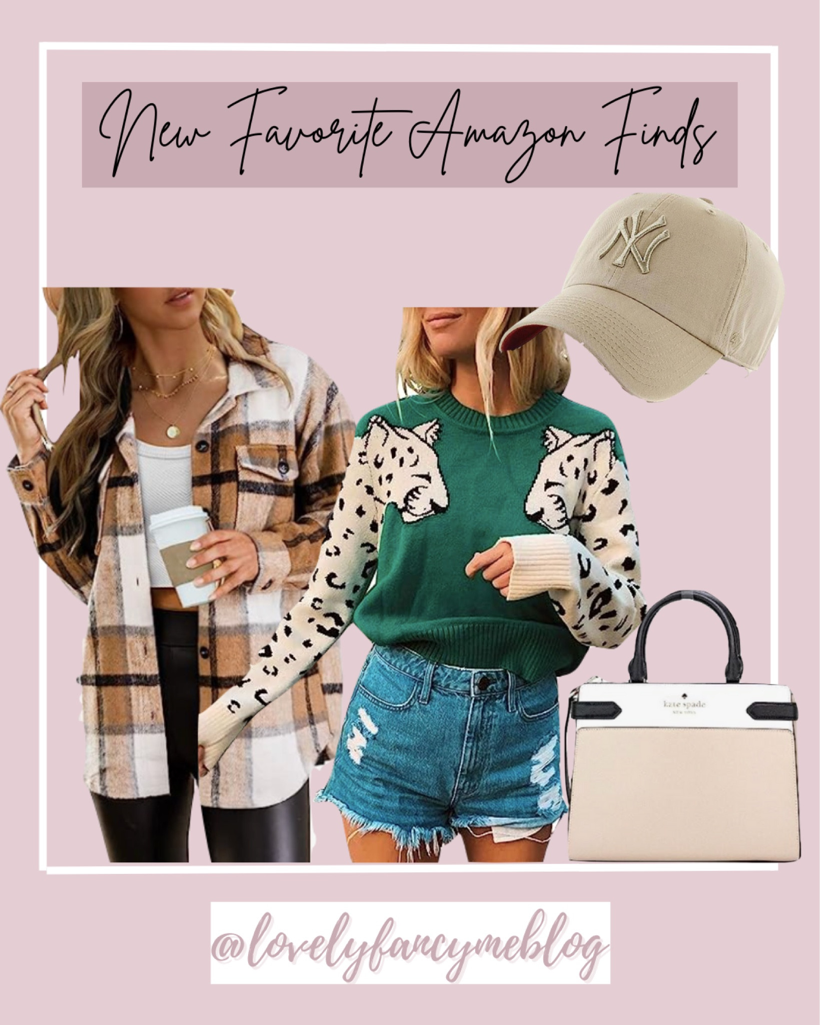 New favorite Amazon finds! Love shackets for fall outfits, this tiger sweater is the cutest (perfect for everyday looks, college girl outfits, back to school, and more), this gorgeous Kate Spade purse is stunning and small enough to use as an everyday bag, and the badball cap hat is the cutest. Love a neutral look! Xoxo

#amazon #fall #tiger #leopard #sweater #sweatshirt #shacket #jacket #hat #cap #purse #tote #workbag #workwear #loungewear #fallstyle #falloutfits 

#LTKitbag #LTKunder100 #LTKworkwear