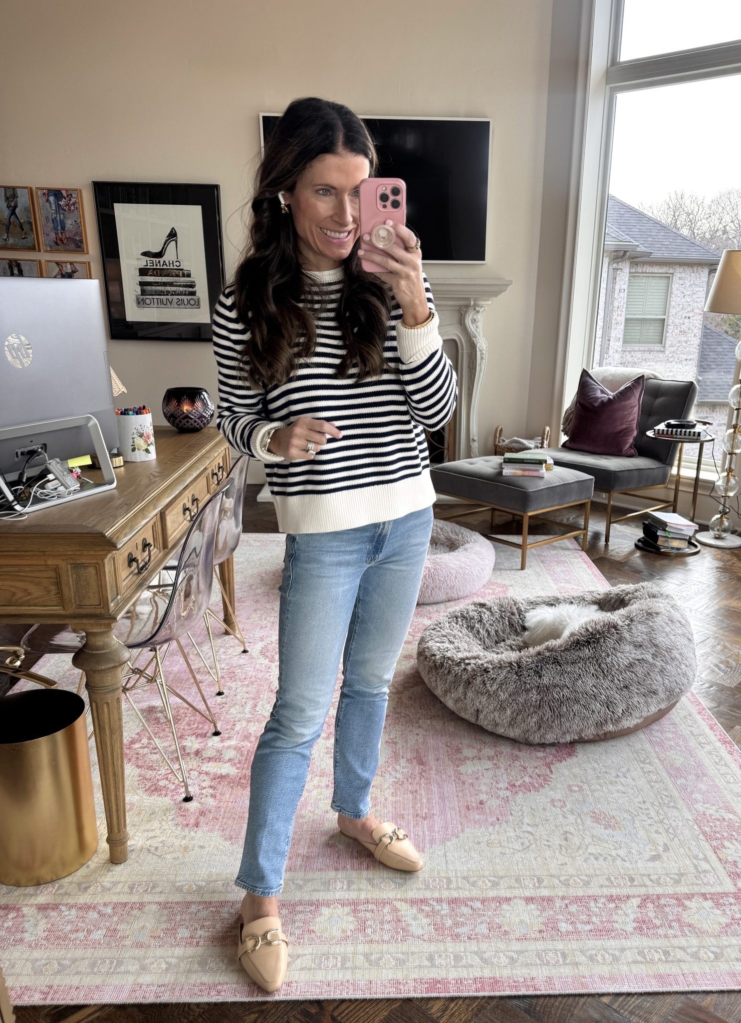 Loving this sweater!! & of course, my mules! 

#LTKootd #LTKgrwm #LTKmomlife