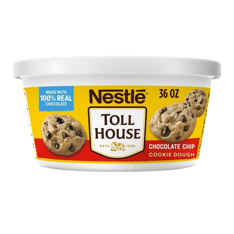 Nestle Toll House Chocolate Chip Cookie Dough, 36 oz (Regular Container) | Walmart (US)
