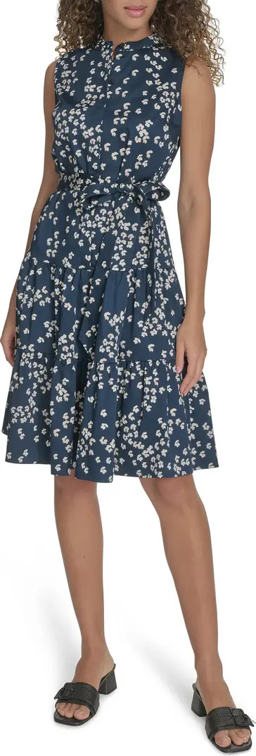 Calvin Klein Floral Sleeveless Shirtdress | Nordstromrack | Nordstrom Rack