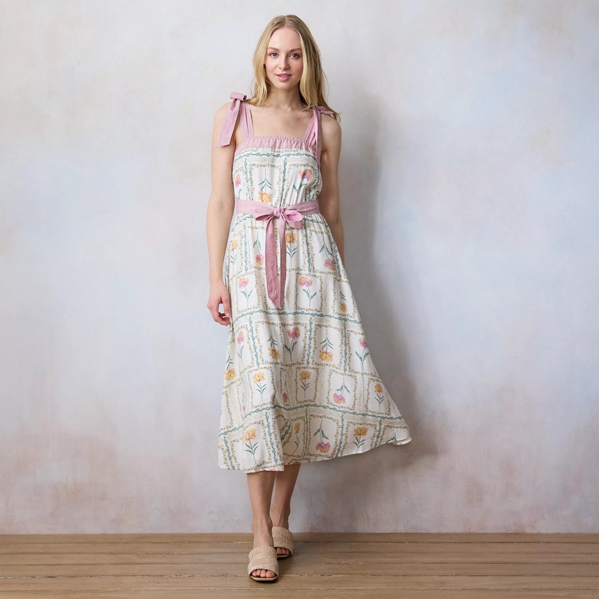 Women's LC Lauren Conrad Tie-Strap Tea Length Dress | Kohl's